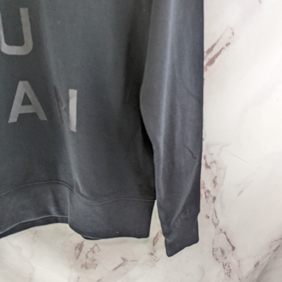 Everlane Sweatshirt Womens Black Terry Raglan Pullover Typopography 100% Human - Picture 5 of 11